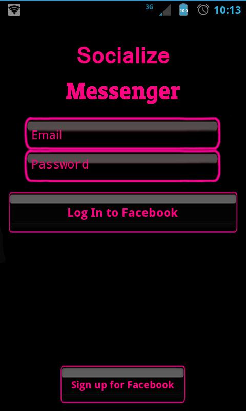 Android application Pink Socialize 4 FB Messenger screenshort