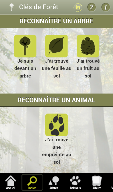 Android application Clés de forêt screenshort