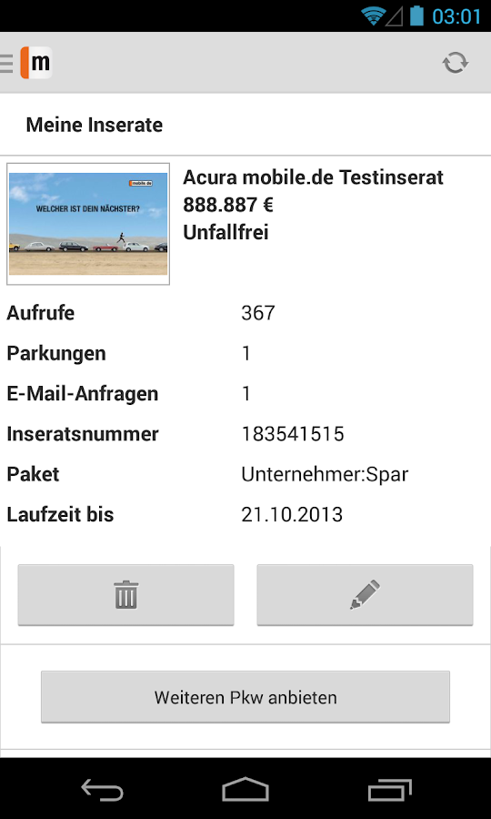 mobile.de - mobile Auto Börse - screenshot