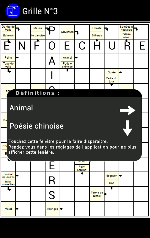 Mots Fléchés Gratuits Screen 3