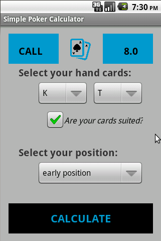 Simple Poker Calculator