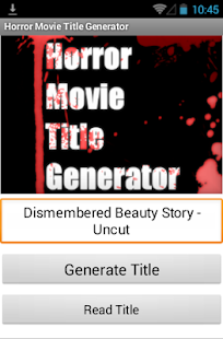 Lastest Horror Movie Title Generator APK for Android
