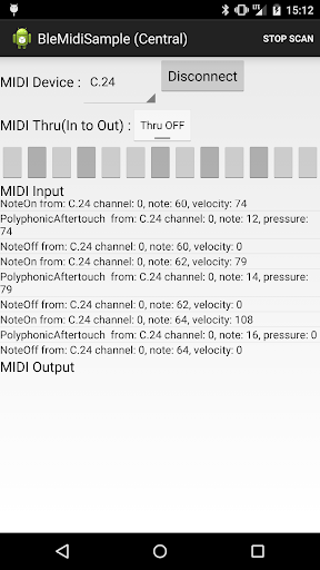 BLE MIDI Sample App