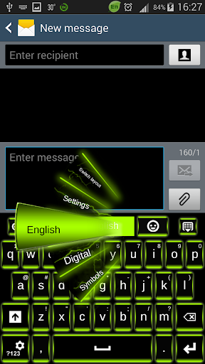 GO键盘绿色霓虹灯HD