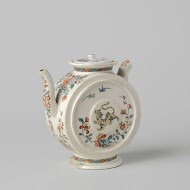 Teapot with a tiger, birds and floral scrolls