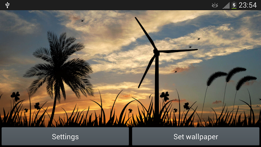 Sunset Windmill Live Wallpaper