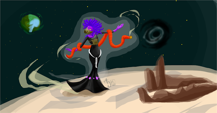 Medusa cyborg vampire from space.
