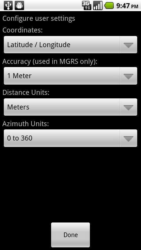 MyMGRS Screen 2