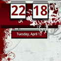 Red Honeycomb Clock Widget logo