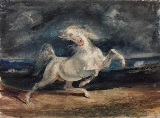 Horse Frightened by Lightning