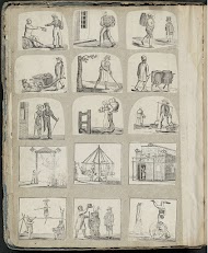 Albumblad met diverse voorstellingen