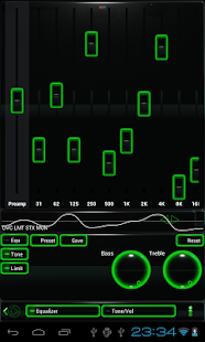 Lastest poweramp skin glow green APK for PC