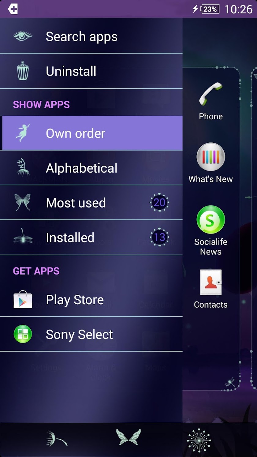 XPERIA™ Fantasy Theme Screen 2