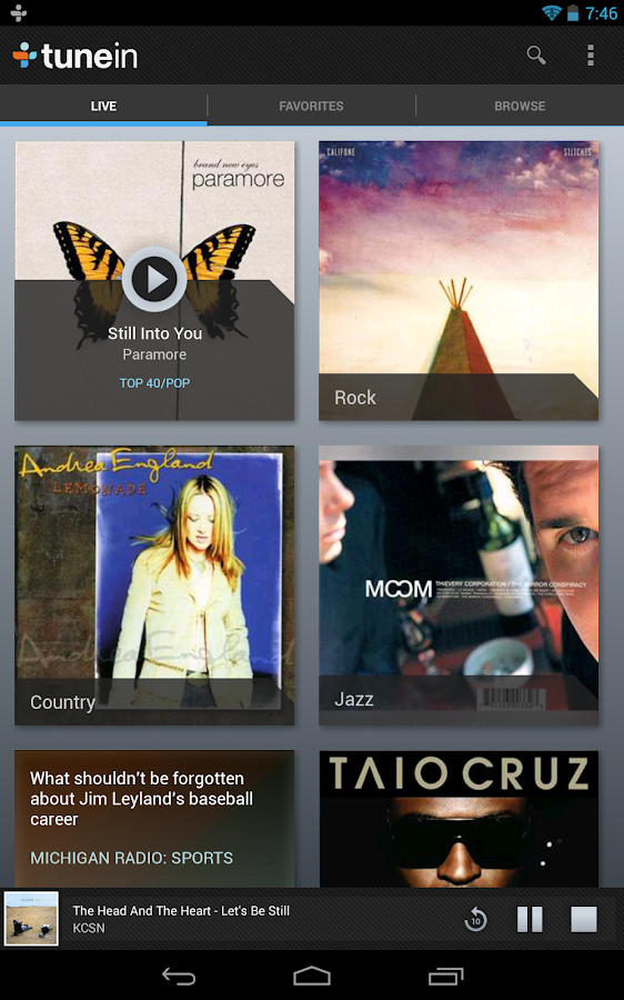 TuneIn Radio - screenshot