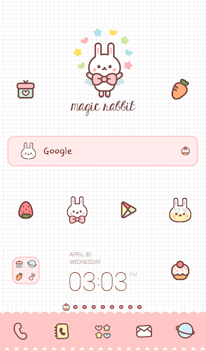 magic rabbit dodol theme