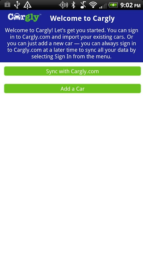 Android application Cargly screenshort