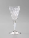 Wine glass with a portrait of King William III
