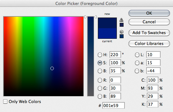 Photoshop color picker