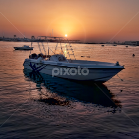 Dusk by Danny Ugaddan - Transportation Boats