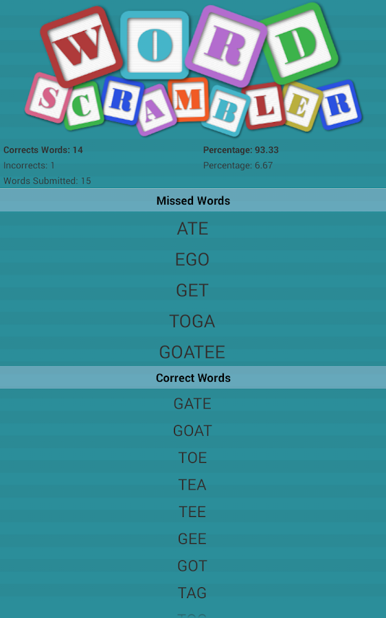 Word Scrambler Free - Android Apps on Google Play