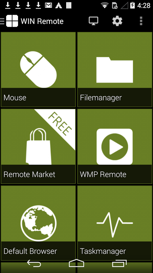 Android application WIN - Remote Control PRO screenshort