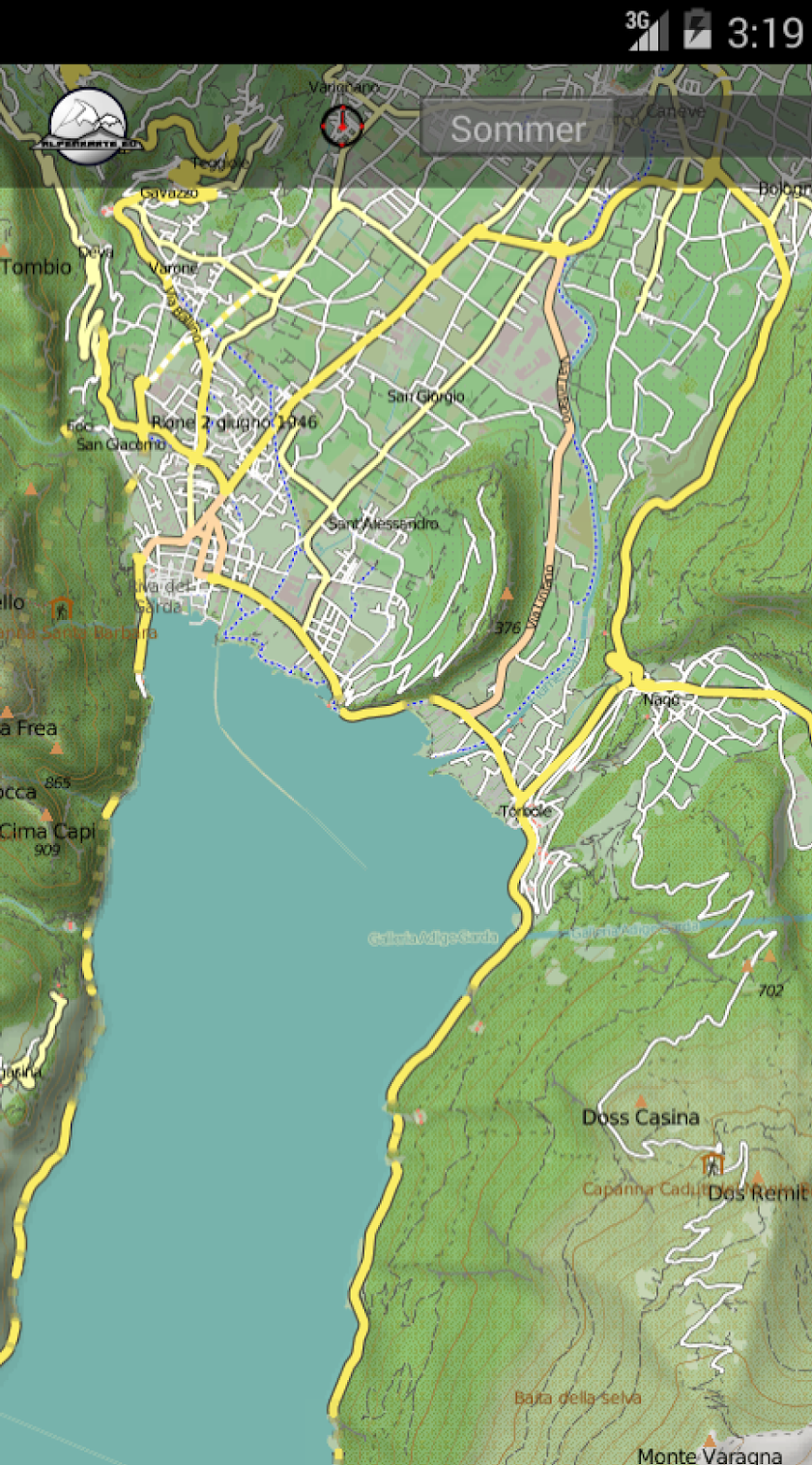 LAKE GARDA mountain range map Screen 2