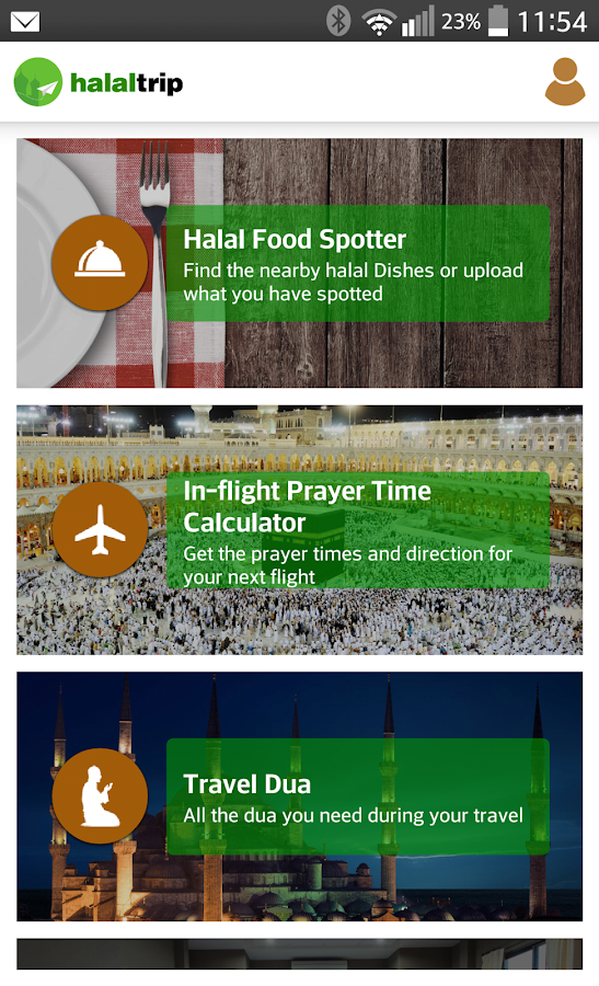 قام موقع «HalalTrip» المتخصص بالسفر والسياحة المتوافقة مع الشريعة الإسلامية بإطلاق تطبيق فريد من نوعه للسياحة الحلال، حيث يوفر للمستخدمين خدمة تحديد الأماكن التي توفر الخدمات الحلال في أي دولة يزورونها حول العالم.