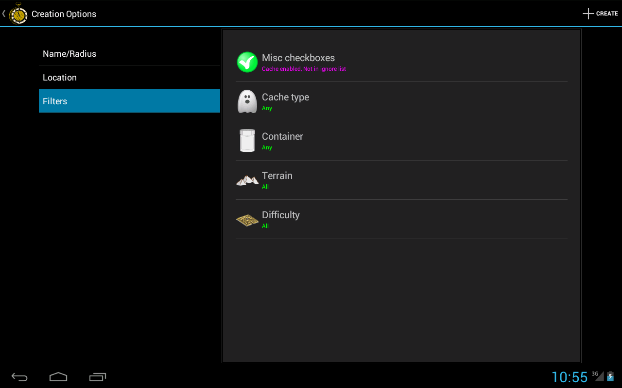    Pocket Query Creator- screenshot  