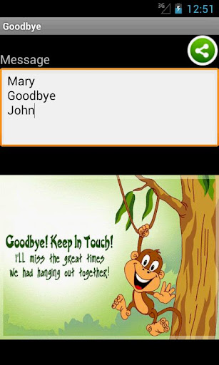 Goodbye Card