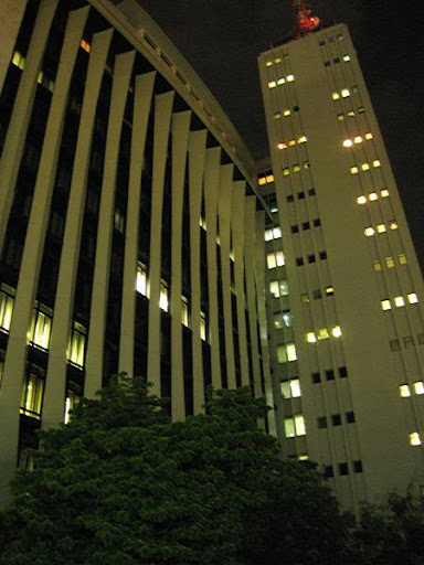 Meralco building at night