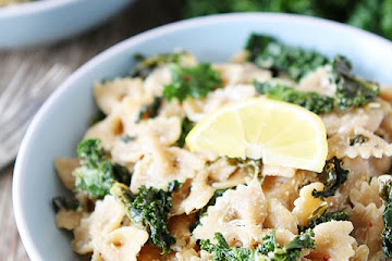 Goat Cheese Lemon Pasta with Kale