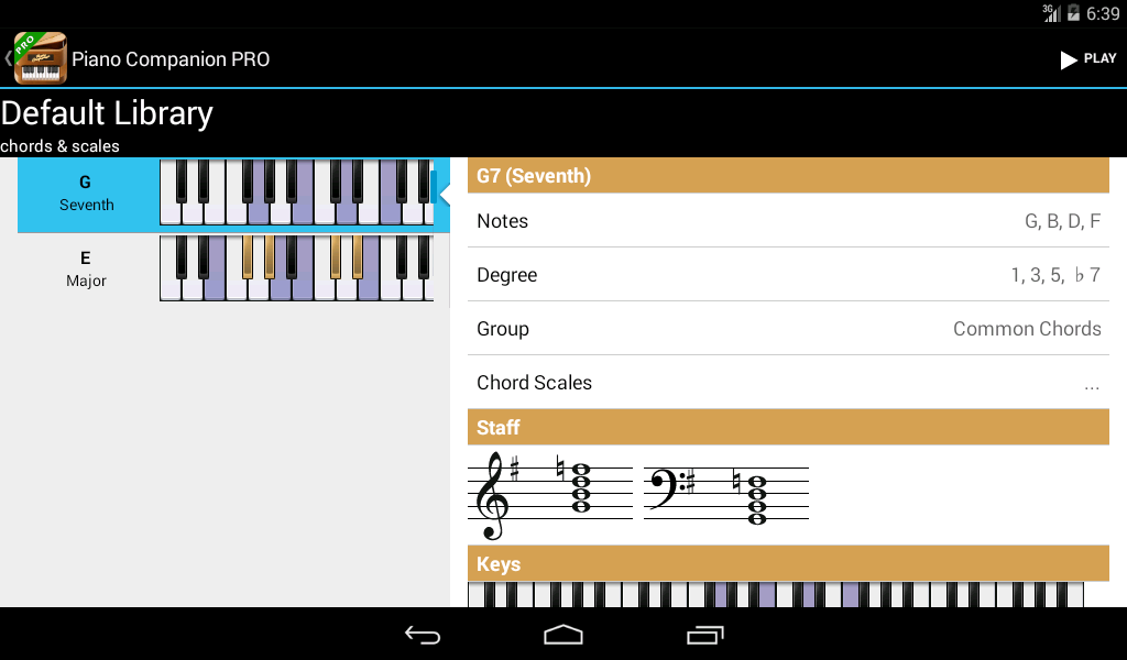 Piano Companion PRO: chords - screenshot