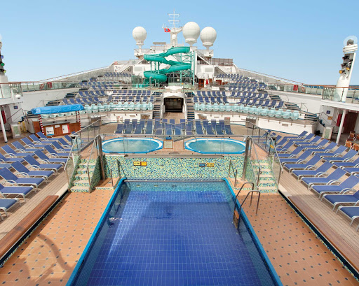 Carnival-Valor-Main-Pool - The main pool on the Lido Deck of Carnival Valor.