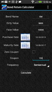 Bond Return Calculator