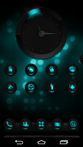 Next Launcher Skin CrystalCyan