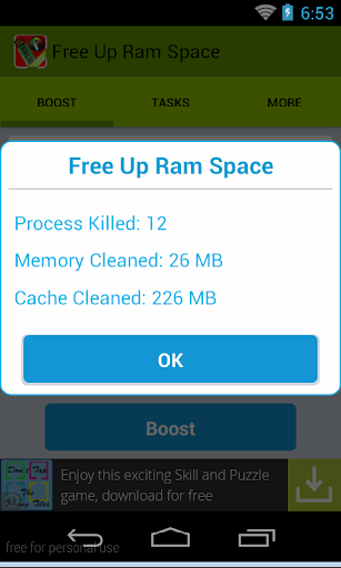 Free Up Ram Space