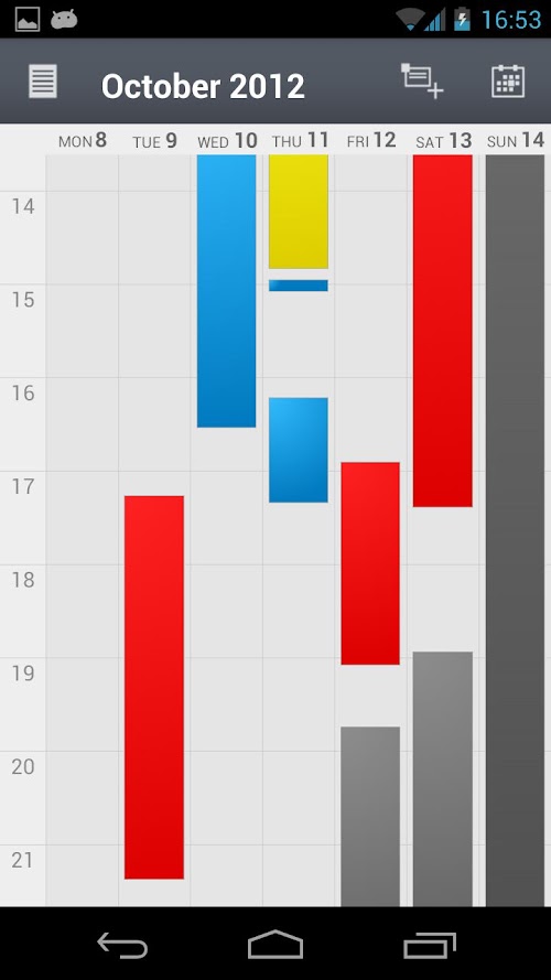 Android application Tempus Time Tracker screenshort