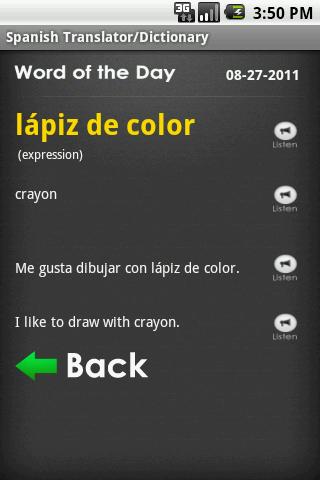 Android application Talking Translator Pro screenshort
