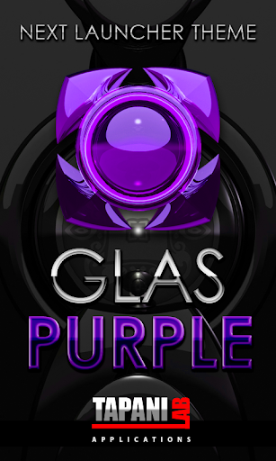 Next Launcher Theme glas purpl