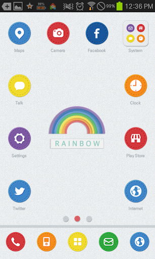 Rainbow GO launcher theme