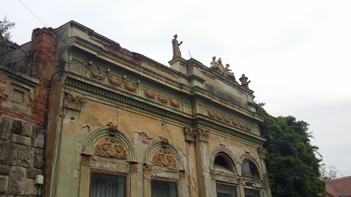 Statues on old building