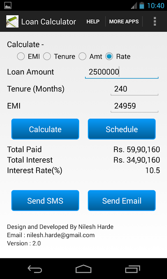 Loan EMI Calculator Android Apps on Google Play