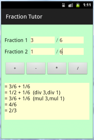 Fraction Tutor