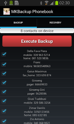 MKBackup Phonebook