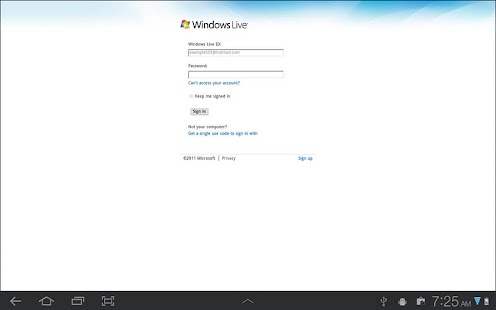 Browser for SkyDrive - screenshot thumbnail