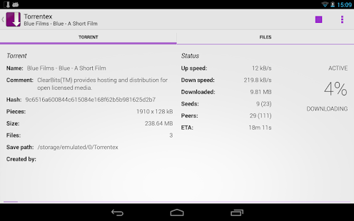 Torrentex - Torrent downloader