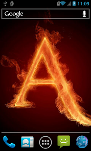 The fiery letter A LWP Screenshots 0