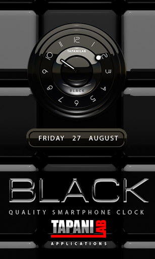 Black clock widget