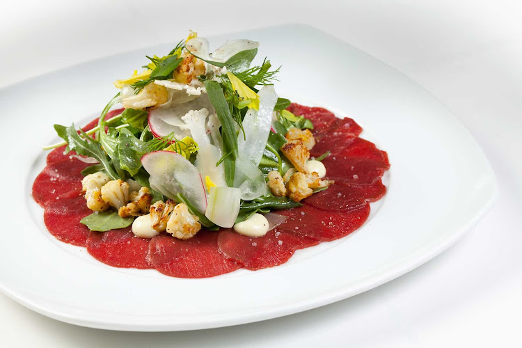 A dish prepared in Celebrity Cruises's Main Restaurant.