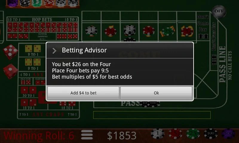 Craps Trainer Pro - screenshot